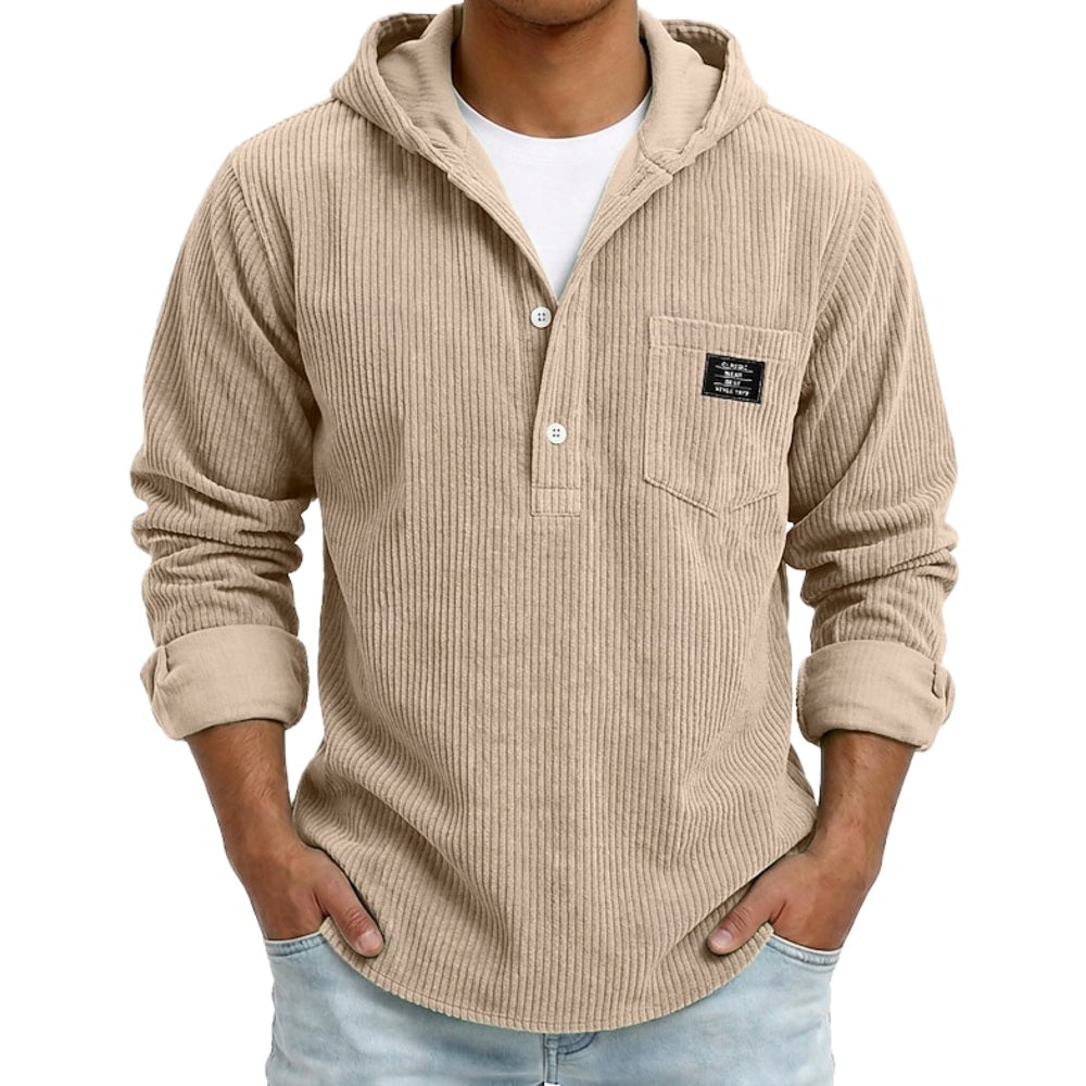 Quincy Blake Hooded Shirt - Khaki - view 1