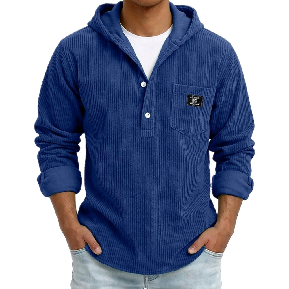 Quincy Blake Hooded Shirt - Navy - view 1