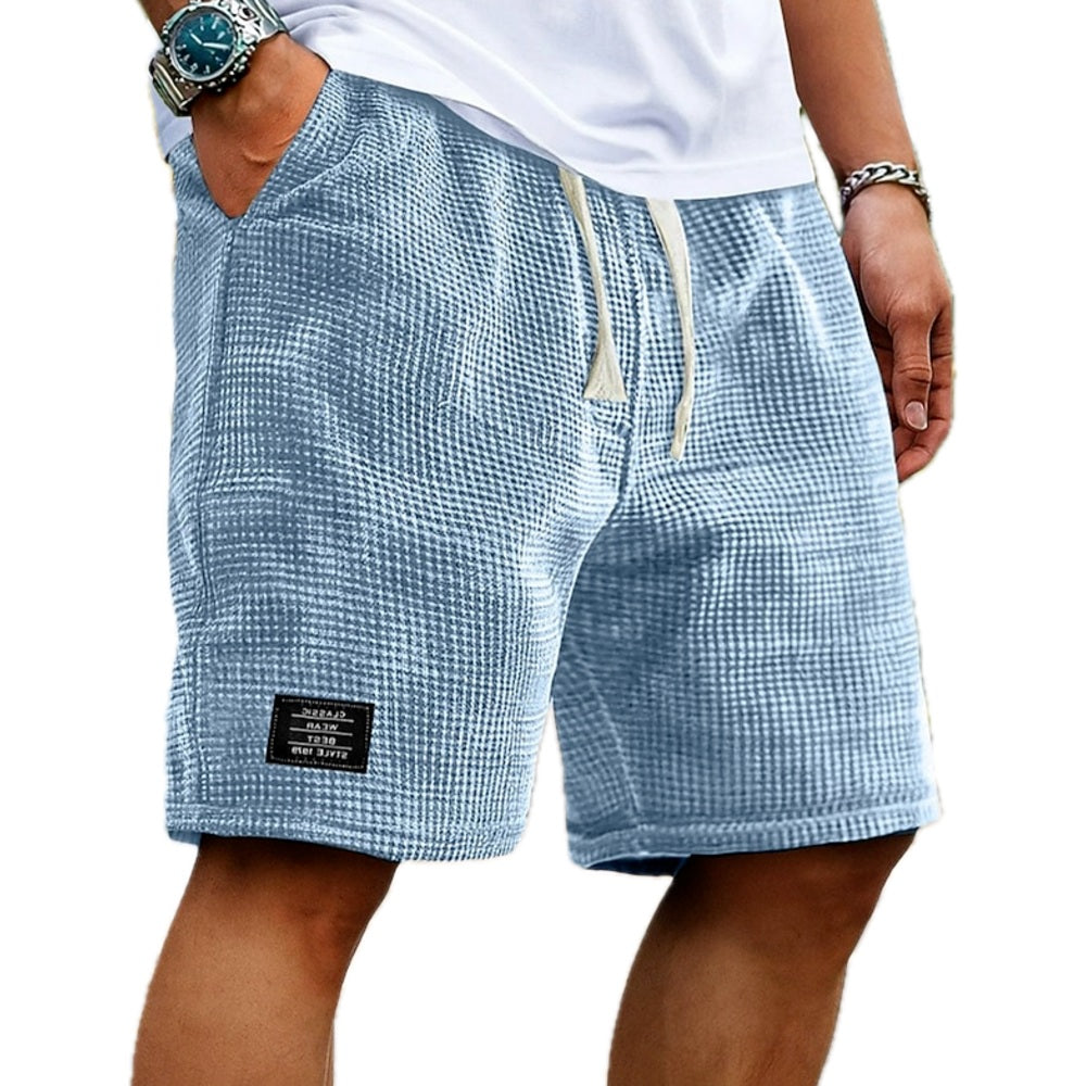 Quincy Wade Textured Shorts - Blue - view 1