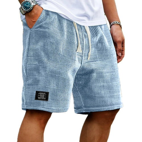 Quincy Wade Textured Shorts - Blue - view 1