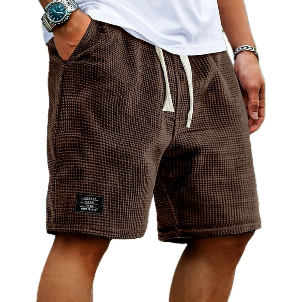 Quincy Wade Textured Shorts - Brown - view 1