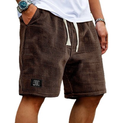 Quincy Wade Textured Shorts - Brown - view 1