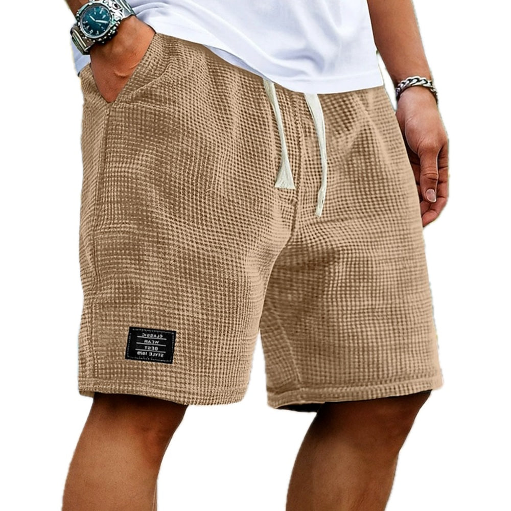 Quincy Wade Textured Shorts - Khaki - view 1