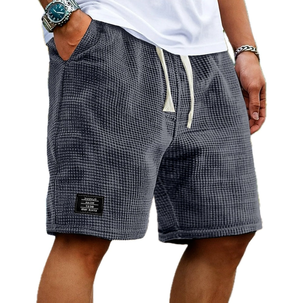 Quincy Wade Textured Shorts - Navy - view 1