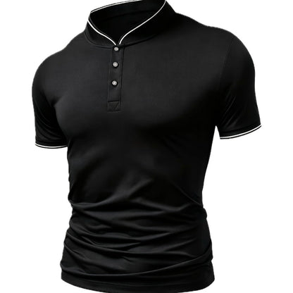 Quinn Hayes Stand-Collar Shirt - Black - view 1