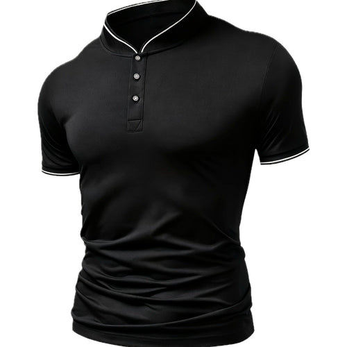 Quinn Hayes Stand-Collar Shirt - Black - view 1