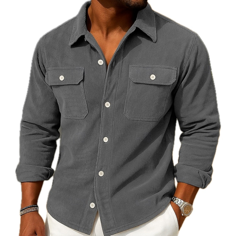 Rafael Stone Pocket Shirt - Grey - view 1