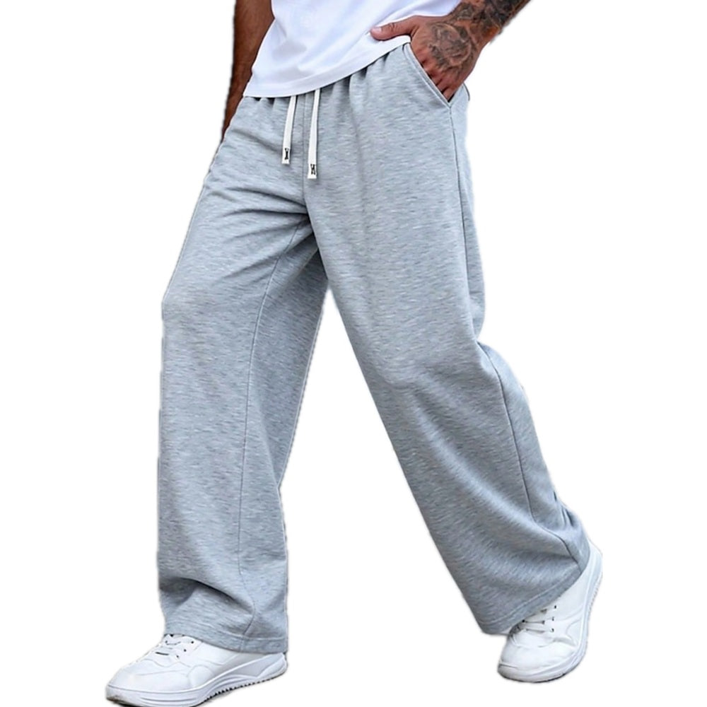 Rafferty Cole Wide-Leg Joggers - Light Grey - view 1