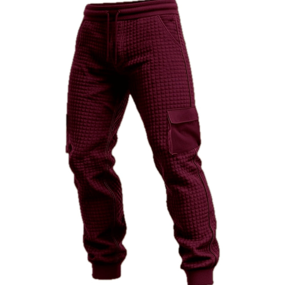 Reid Lawson Waffle Joggers - Burgundy - view 1