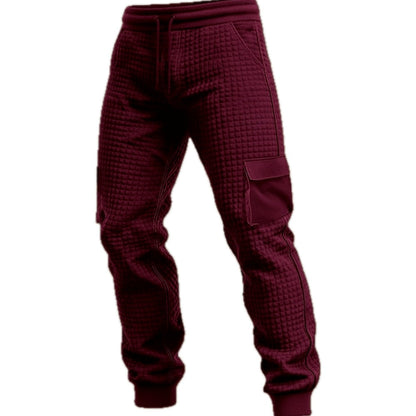 Reid Lawson Waffle Joggers - Burgundy - view 1