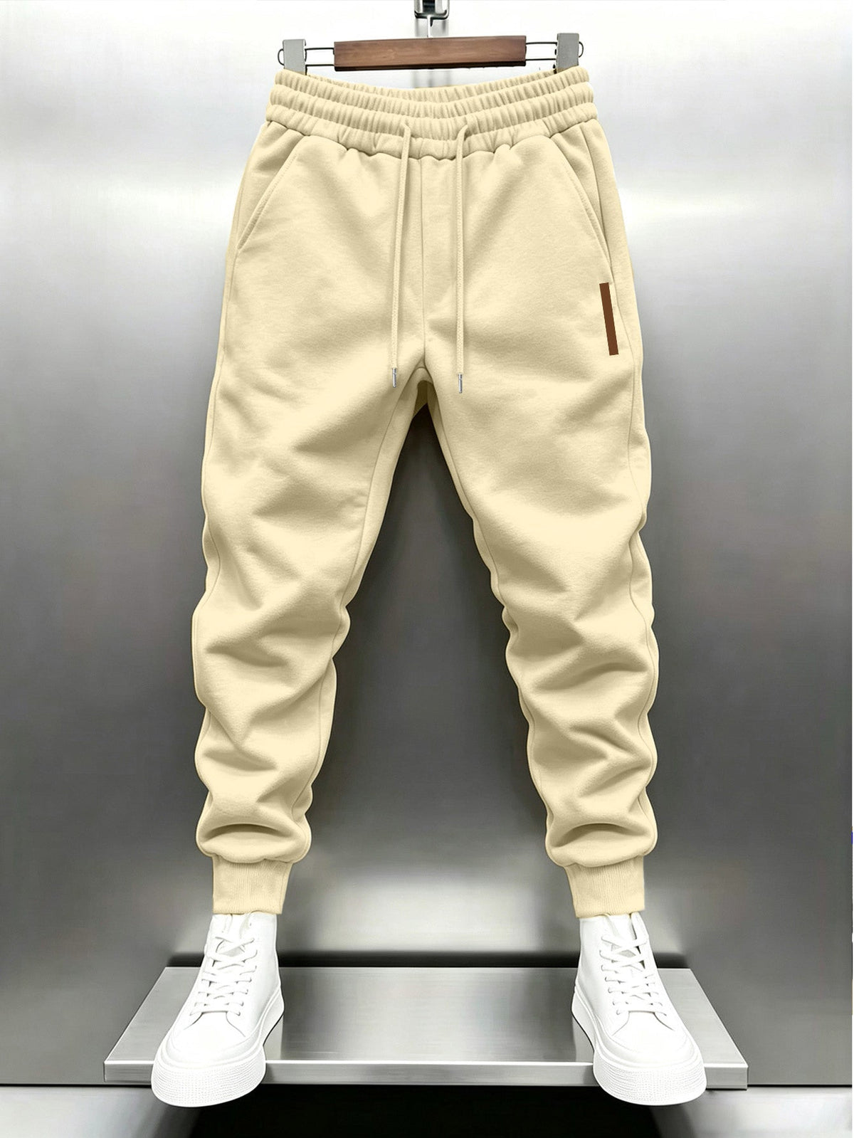 Ronan Ellis Drawstring Joggers - Beige - view 1