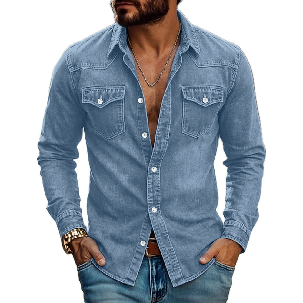 Ronan Finch Western Shirt - Blue - view 1