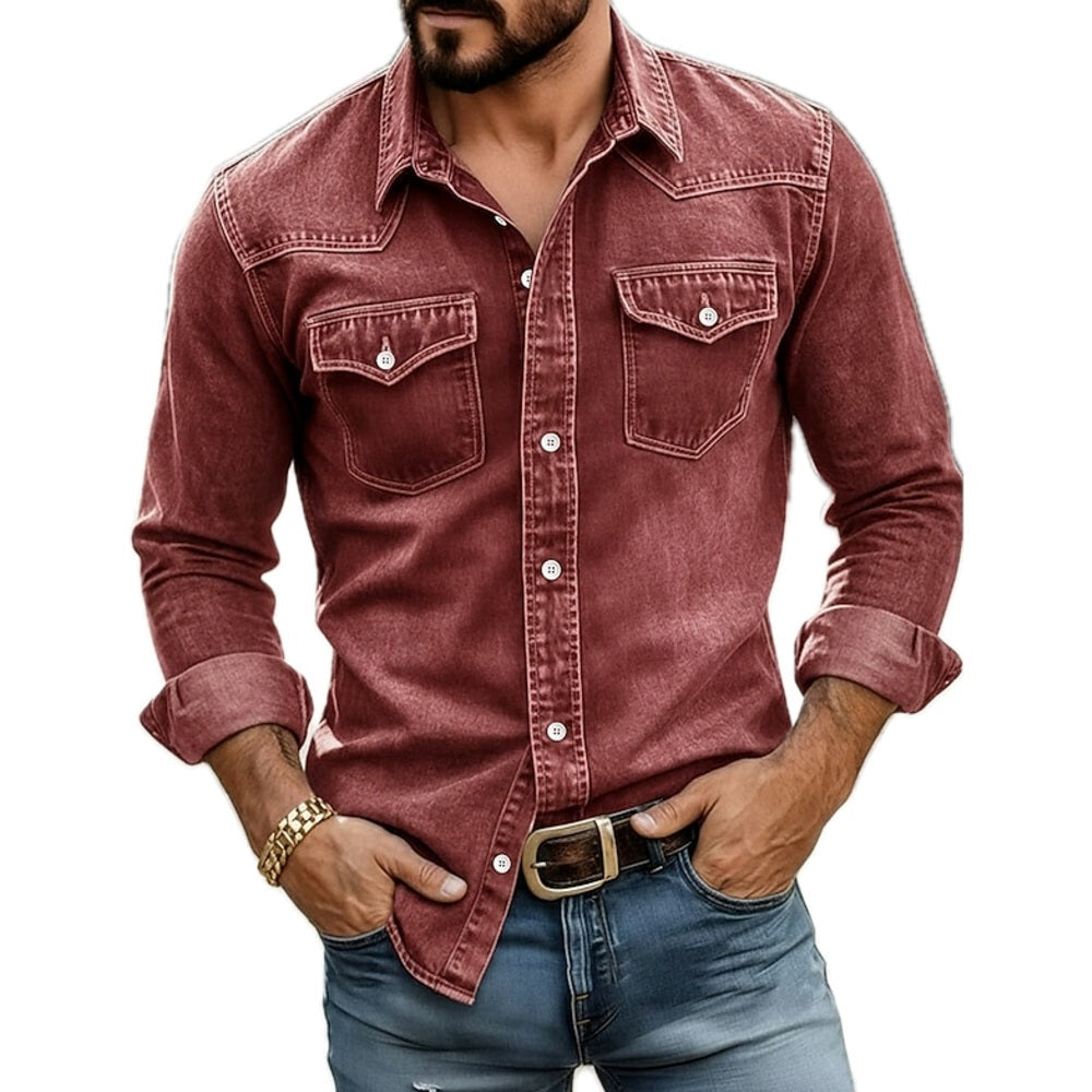 Ronan Finch Western Shirt - Red - view 1