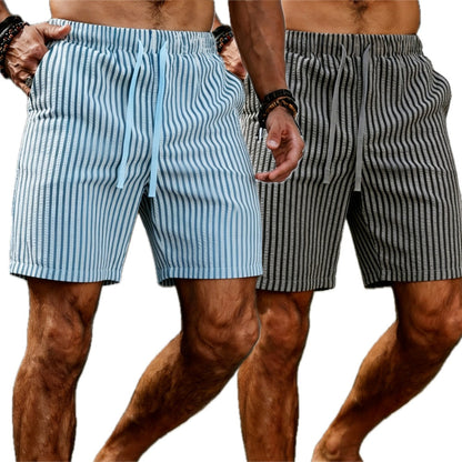 Ronan Hale Striped Shorts - Blue - view 2