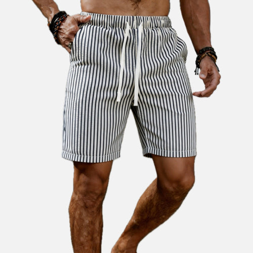 Ronan Hale Striped Shorts - White - view 1