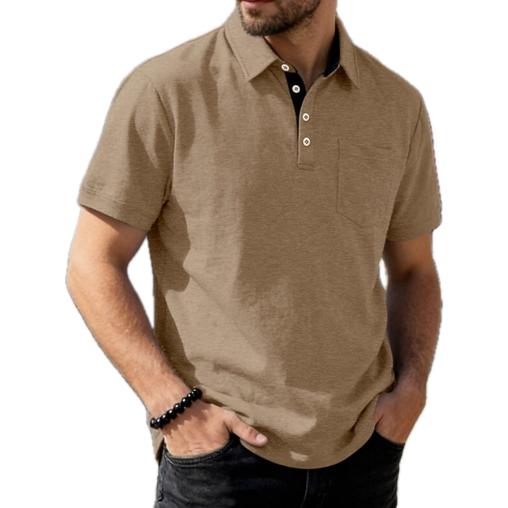 Ronan Mercer Breathable Polo - Brown - view 1