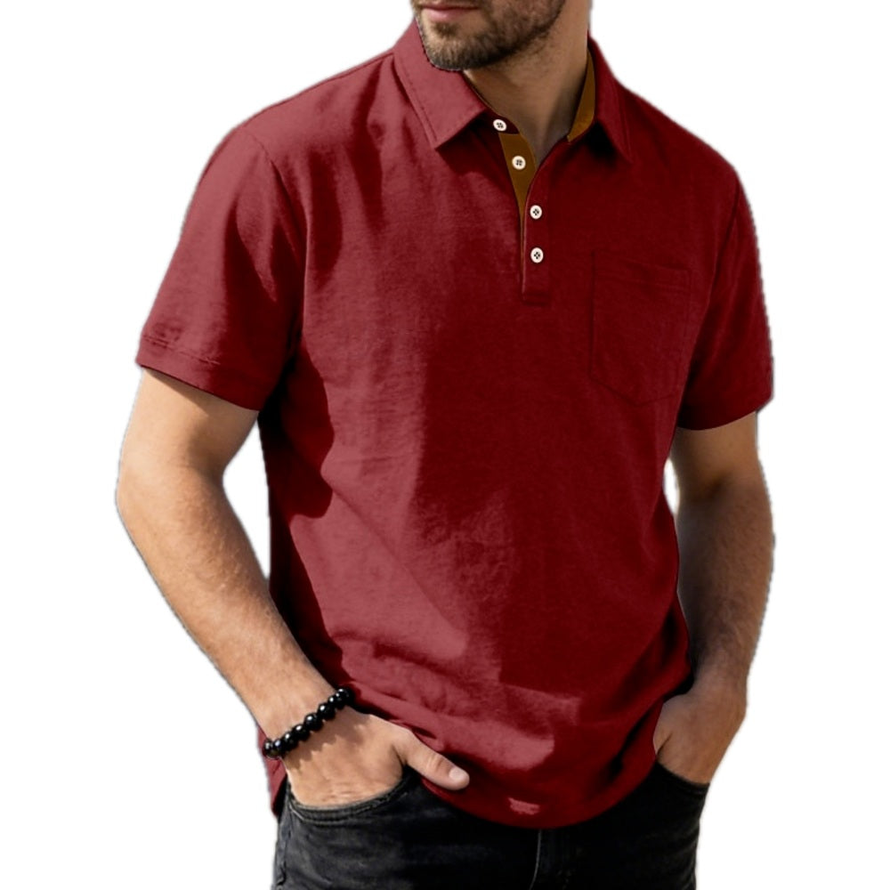Ronan Mercer Breathable Polo - Burgundy - view 1