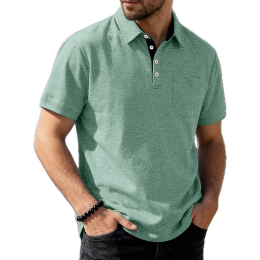 Ronan Mercer Breathable Polo - Green - view 1