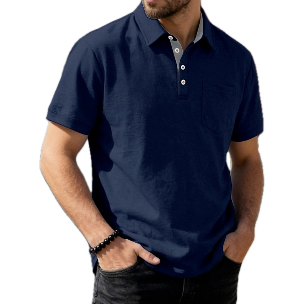 Ronan Mercer Breathable Polo - Navy - view 1