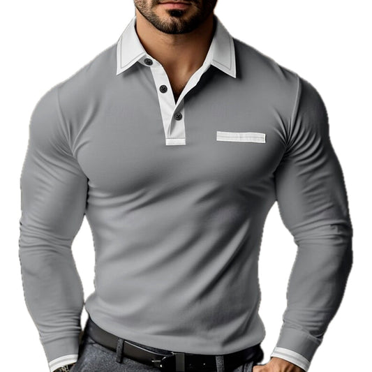 Ronan Pierce Patchwork Polo - Grey - view 1
