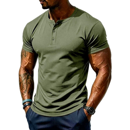 Ronan Vale Quick-Dry Henley - Green - view 1