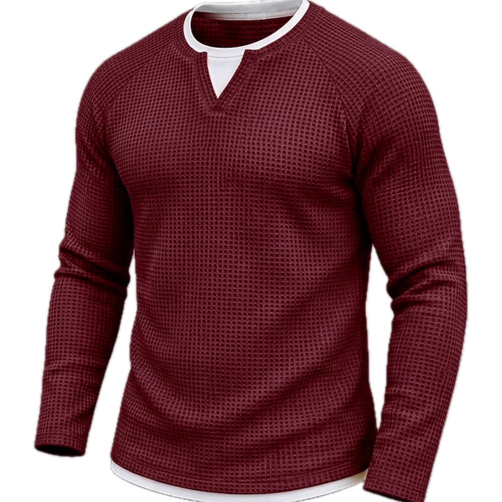 Sawyer Grant Layered Tee - Burgundy - view 1