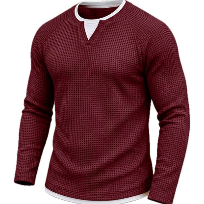 Sawyer Grant Layered Tee - Burgundy - view 1