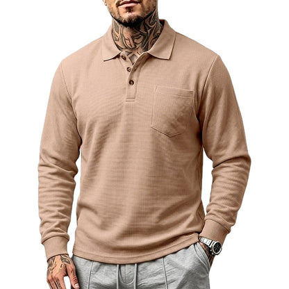 Silas Cross Pocket Polo - Khaki - view 1