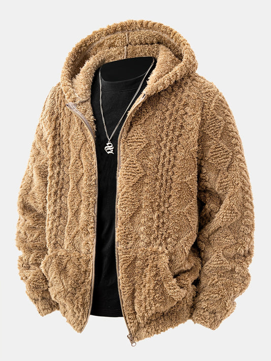 Silas Dean Hooded Jacket - Brown - view 1