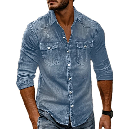 Silas Mercer Button-Up Shirt - Blue - view 1