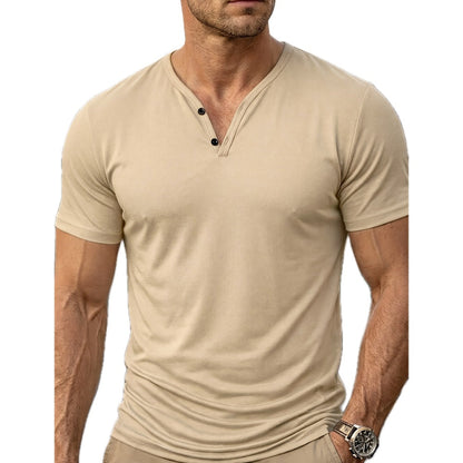 Simeon Rafael Henley Shirt - Khaki - view 1