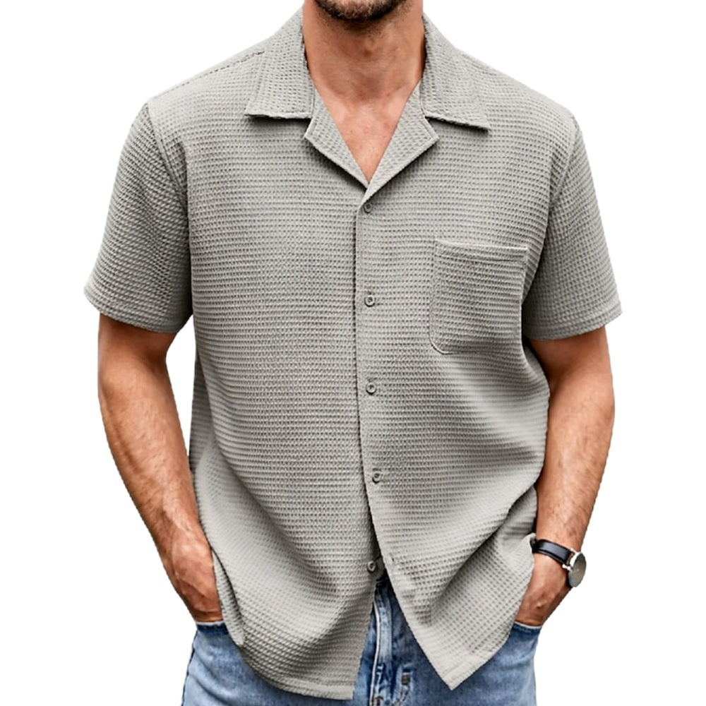 Soren Pike Waffle Shirt - Grey - view 1