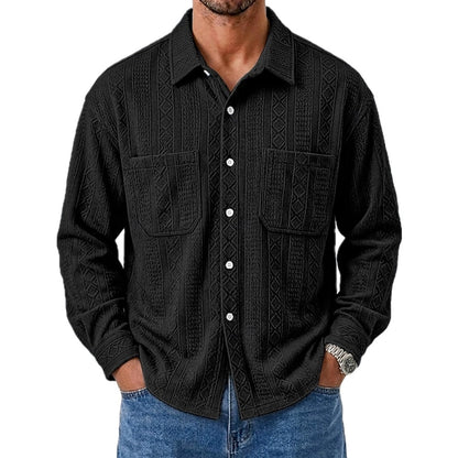 Sterling West Jacquard Shirt - Black - view 1