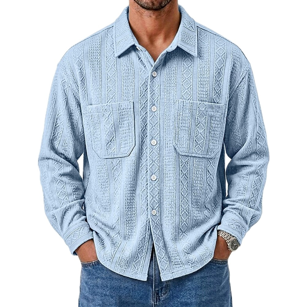 Sterling West Jacquard Shirt - Blue - view 1