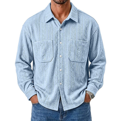 Sterling West Jacquard Shirt - Blue - view 1