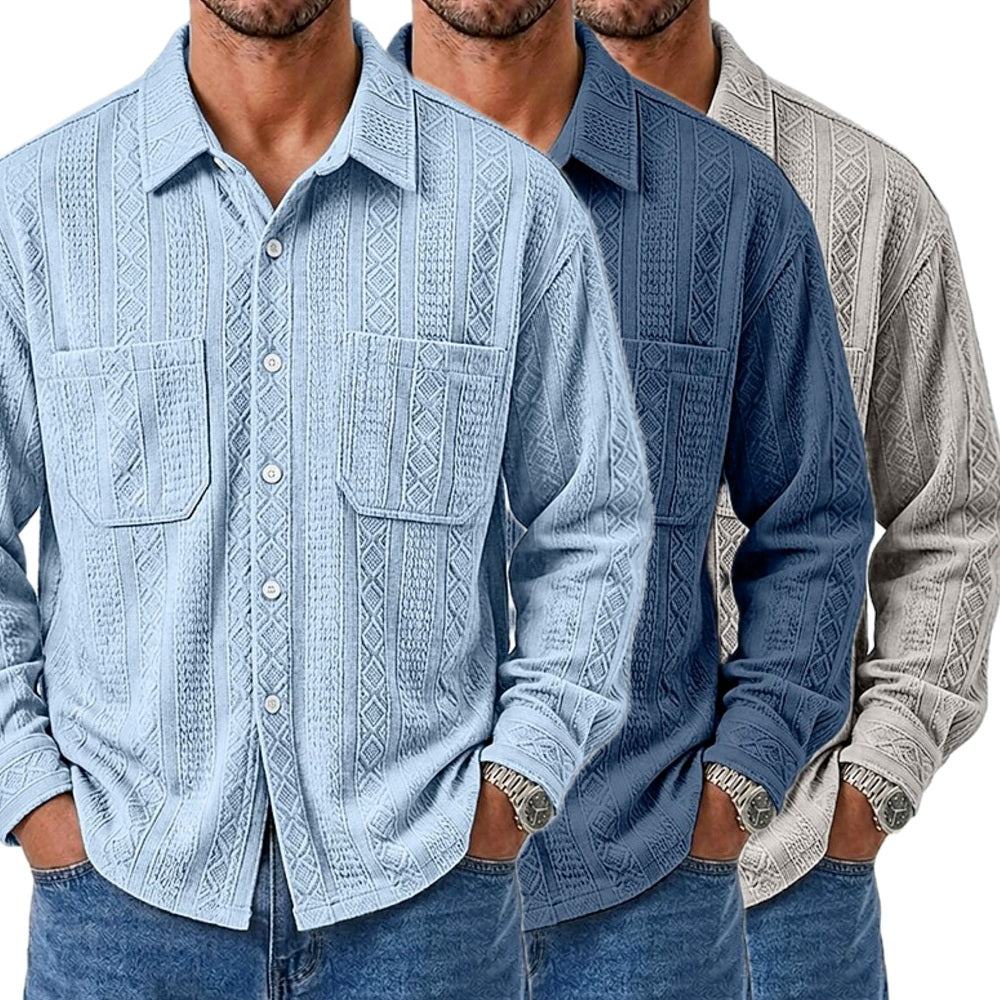 Sterling West Jacquard Shirt - Blue - view 2