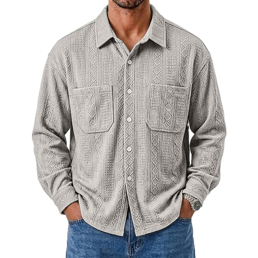 Sterling West Jacquard Shirt - Grey - view 1