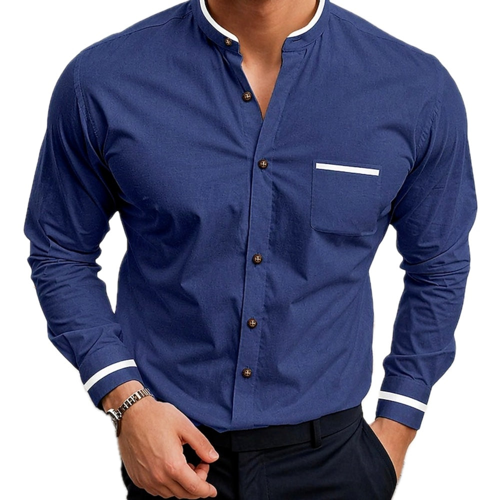 Theron Louis Grant Shirt - Navy - view 1