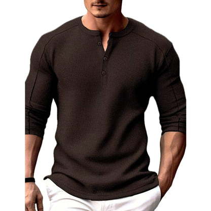 Tobias Lane Henley Shirt - Brown - view 1