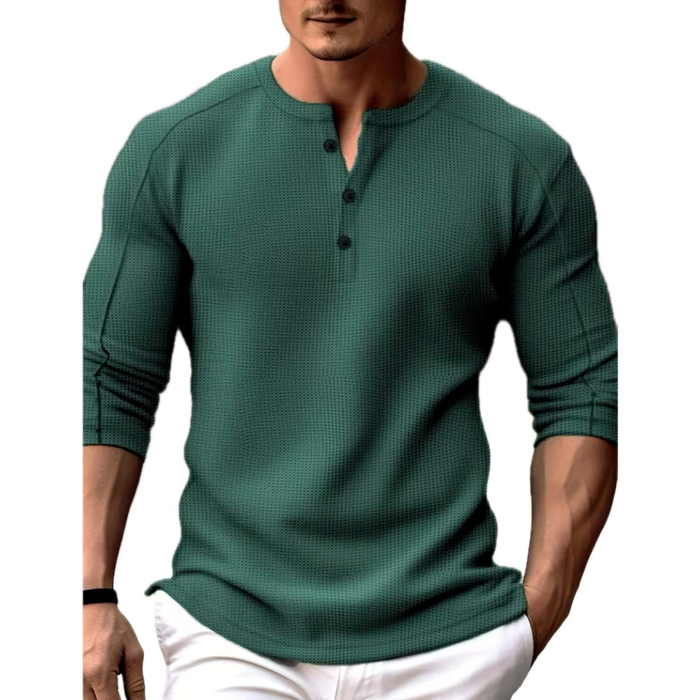 Tobias Lane Henley Shirt - Green - view 1
