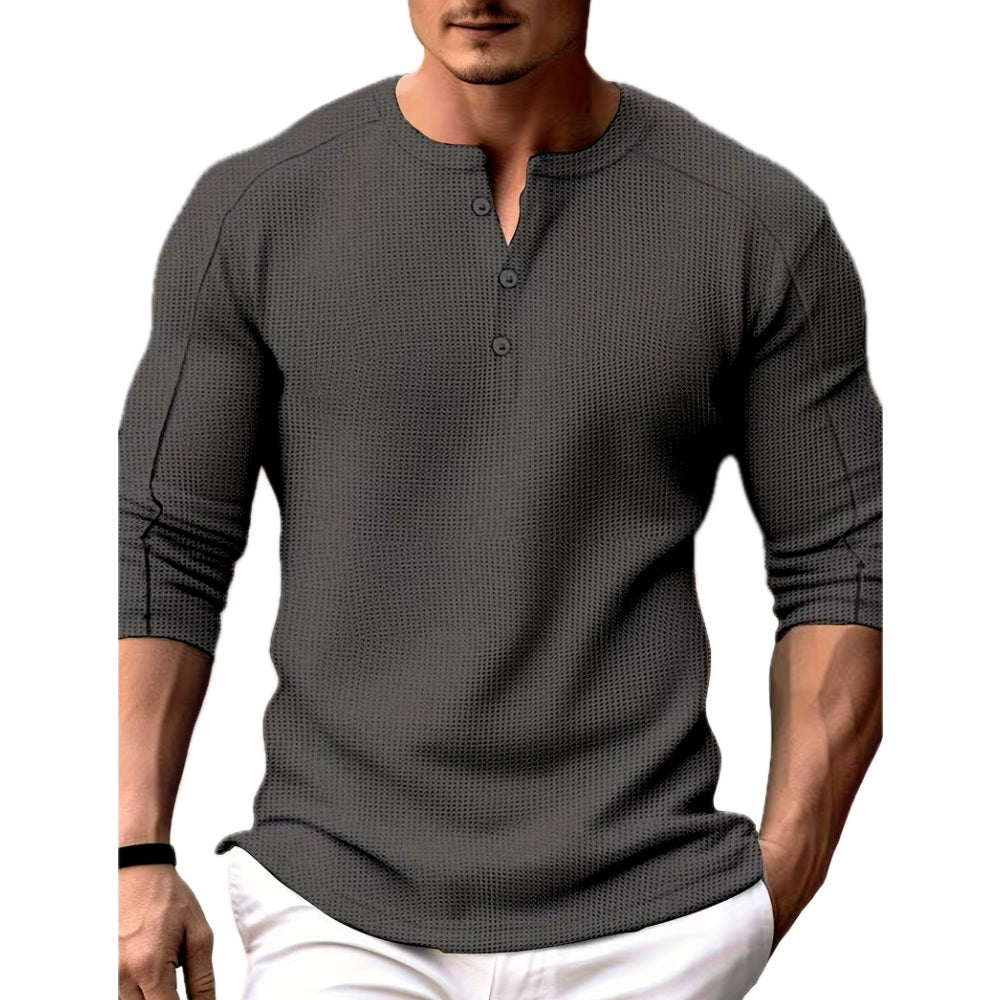 Tobias Lane Henley Shirt - Grey - view 1