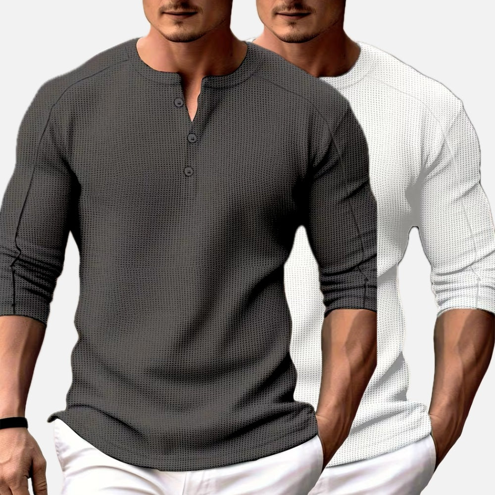 Tobias Lane Henley Shirt - Grey - view 2