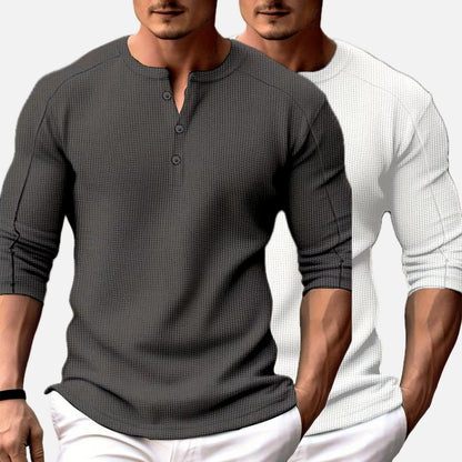 Tobias Lane Henley Shirt - Grey - view 2