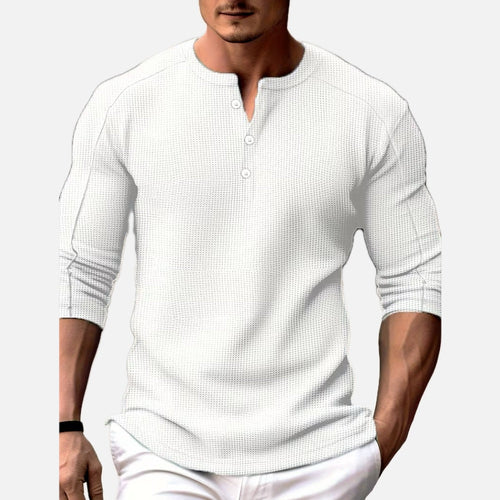 Tobias Lane Henley Shirt - White - view 1