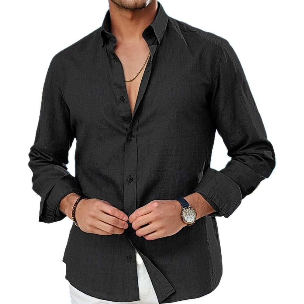Tobin Hale Button-Up Shirt - Black - view 1