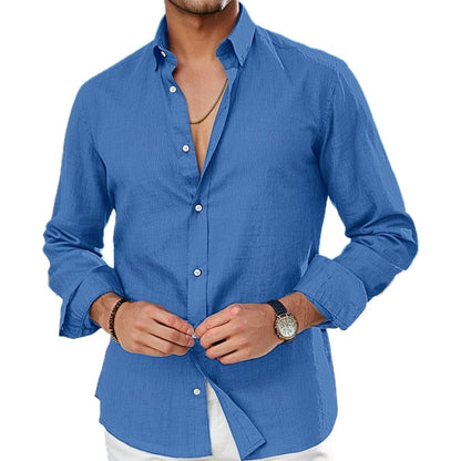 Tobin Hale Button-Up Shirt - Royal Blue - view 1