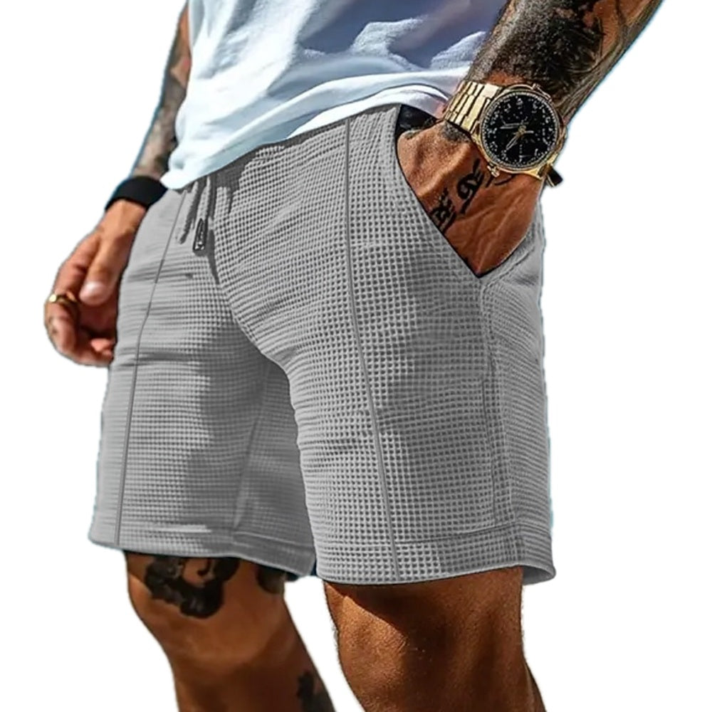 Tobin Reed Waffle Shorts - Grey - view 1
