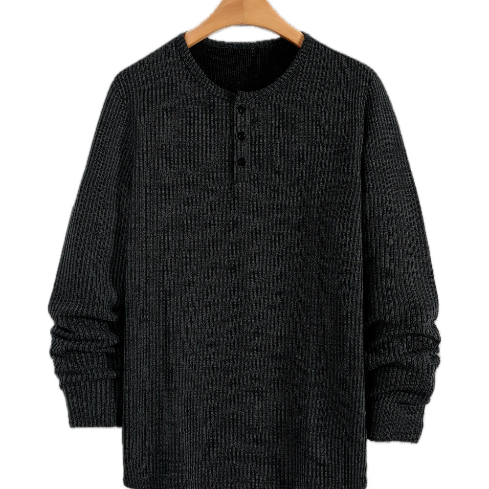 Tobin Voss Striped Henley - Black - view 1