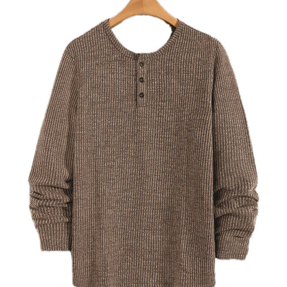 Tobin Voss Striped Henley - Brown - view 1