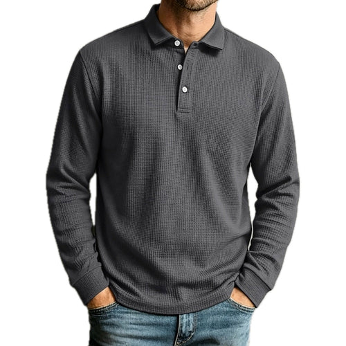 Tristan Pike Textured Polo - Grey - view 1